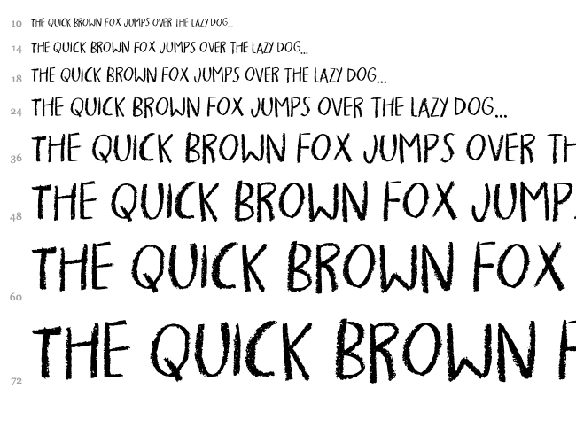 Pigment font waterfall